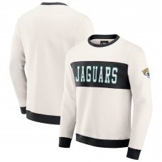 Jacksonville Jaguars Darius Rucker Collection by Fanatics Cream Colorblock Pullover Sweatshirt