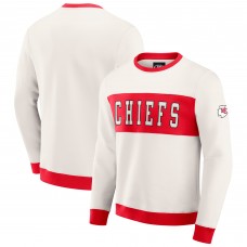 Kansas City Chiefs Darius Rucker Collection by Fanatics Cream Colorblock Pullover Sweatshirt