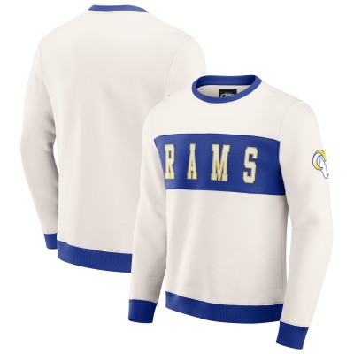 Los Angeles Rams Darius Rucker Collection by Fanatics Colorblock Pullover Sweatshirt - Cream
