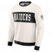 Las Vegas Raiders Darius Rucker Collection by Fanatics Cream Colorblock Pullover Sweatshirt