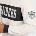 Las Vegas Raiders Darius Rucker Collection by Fanatics Cream Colorblock Pullover Sweatshirt