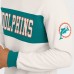 Miami Dolphins Darius Rucker Collection by Fanatics Cream Colorblock Pullover Sweatshirt