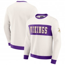 Minnesota Vikings Darius Rucker Collection by Fanatics Cream Colorblock Pullover Sweatshirt