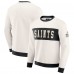 New Orleans Saints Darius Rucker Collection by Fanatics Cream Colorblock Pullover Sweatshirt