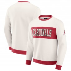 Arizona Cardinals Darius Rucker Collection by Fanatics Cream Colorblock Pullover Sweatshirt