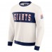 New York Giants Darius Rucker Collection by Fanatics Cream Colorblock Pullover Sweatshirt