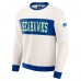 Seattle Seahawks Darius Rucker Collection by Fanatics Cream Colorblock Pullover Sweatshirt