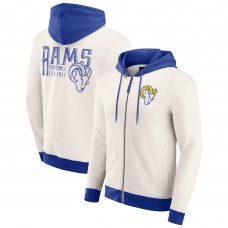 Los Angeles Rams Darius Rucker Collection by Fanatics Distressed Graphics Full-Zip Hoodie - Cream