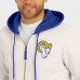 Los Angeles Rams Darius Rucker Collection by Fanatics Distressed Graphics Full-Zip Hoodie - Cream