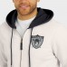 Las Vegas Raiders Darius Rucker Collection by Fanatics Cream Distressed Graphics Full-Zip Hoodie