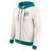 Miami Dolphins Darius Rucker Collection by Fanatics Cream Distressed Graphics Full-Zip Hoodie