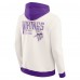 Minnesota Vikings Darius Rucker Collection by Fanatics Cream Distressed Graphics Full-Zip Hoodie