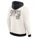 New Orleans Saints Darius Rucker Collection by Fanatics Cream Distressed Graphics Full-Zip Hoodie