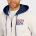 New York Giants Darius Rucker Collection by Fanatics Cream Distressed Graphics Full-Zip Hoodie