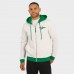 New York Jets Darius Rucker Collection by Fanatics Cream Distressed Graphics Full-Zip Hoodie