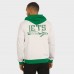New York Jets Darius Rucker Collection by Fanatics Cream Distressed Graphics Full-Zip Hoodie