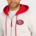 San Francisco 49ers Darius Rucker Collection by Fanatics Cream Distressed Graphics Full-Zip Hoodie