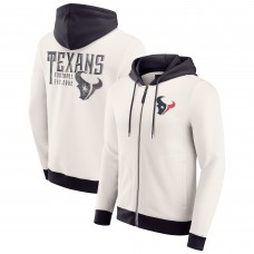 Толстовка на молнии Houston Texans Darius Rucker Collection by Fanatics Cream Distressed Graphics