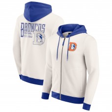 Толстовка на молнии Denver Broncos Darius Rucker Collection by Fanatics Cream Distressed Graphics