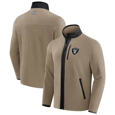 Las Vegas Raiders NFL x Darius Rucker Collection by Fanatics Tan Heavyweight Polar Fleece Full-Zip Jacket