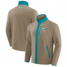 Miami Dolphins NFL x Darius Rucker Collection by Fanatics Tan Heavyweight Polar Fleece Full-Zip Jacket