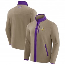 Minnesota Vikings NFL x Darius Rucker Collection by Fanatics Tan Heavyweight Polar Fleece Full-Zip Jacket