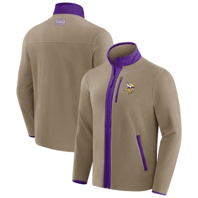 Minnesota Vikings NFL x Darius Rucker Collection by Fanatics Tan Heavyweight Polar Fleece Full-Zip Jacket