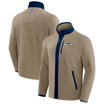 Seattle Seahawks NFL x Darius Rucker Collection by Fanatics Tan Heavyweight Polar Fleece Full-Zip Jacket