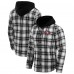 San Francisco 49ers NFL x Darius Rucker Collection by Fanatics Black Plaid Flannel Quilted Full-Snap Hooded Shacket
