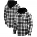 Green Bay Packers NFL x Darius Rucker Collection by Fanatics Black Plaid Flannel Quilted Full-Snap Hooded Shacket