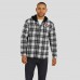 Kansas City Chiefs NFL x Darius Rucker Collection by Fanatics Black Plaid Flannel Quilted Full-Snap Hooded Shacket