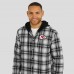 Kansas City Chiefs NFL x Darius Rucker Collection by Fanatics Black Plaid Flannel Quilted Full-Snap Hooded Shacket