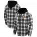 Minnesota Vikings NFL x Darius Rucker Collection by Fanatics Black Plaid Flannel Quilted Full-Snap Hooded Shacket