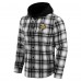 Minnesota Vikings NFL x Darius Rucker Collection by Fanatics Black Plaid Flannel Quilted Full-Snap Hooded Shacket