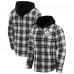 Pittsburgh Steelers NFL x Darius Rucker Collection by Fanatics Black Plaid Flannel Quilted Full-Snap Hooded Shacket