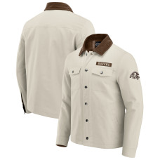 Куртка Baltimore Ravens NFL x Darius Rucker Collection by Fanatics Tan Midweight Canvas Full-Button