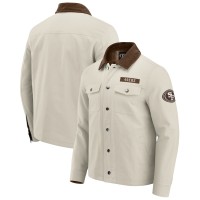 San Francisco 49ers NFL x Darius Rucker Collection by Fanatics Tan Midweight Canvas Full-Button Jacket