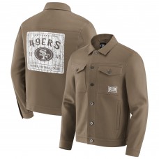 San Francisco 49ers Darius Rucker Collection by Fanatics Tan Trucker Full-Button Jacket San Francisco 49ers Darius Rucker Collection by Fanatics Tan Trucker Full-Button Jacket