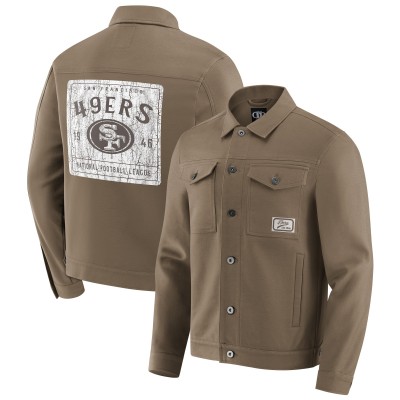 San Francisco 49ers Darius Rucker Collection by Fanatics Tan Trucker Full-Button Jacket