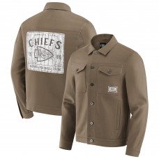 Kansas City Chiefs Darius Rucker Collection by Fanatics Tan Trucker Full-Button Jacket