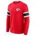 Kansas City Chiefs Darius Rucker Collection by Fanatics Red Waffle-Knit Raglan Long Sleeve Henley T-Shirt