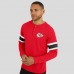 Kansas City Chiefs Darius Rucker Collection by Fanatics Red Waffle-Knit Raglan Long Sleeve Henley T-Shirt