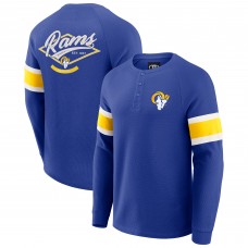 Los Angeles Rams Darius Rucker Collection by Fanatics Waffle-Knit Raglan Long Sleeve Henley T-Shirt - Royal Los Angeles Rams Darius Rucker Collection by Fanatics Waffle-Knit Raglan Long Sleeve Henley T-Shirt - Royal