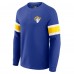 Los Angeles Rams Darius Rucker Collection by Fanatics Waffle-Knit Raglan Long Sleeve Henley T-Shirt - Royal