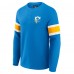 Los Angeles Chargers Darius Rucker Collection by Fanatics Powder Blue Waffle-Knit Raglan Long Sleeve Henley T-Shirt