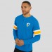 Los Angeles Chargers Darius Rucker Collection by Fanatics Powder Blue Waffle-Knit Raglan Long Sleeve Henley T-Shirt