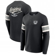 Las Vegas Raiders Darius Rucker Collection by Fanatics Black Waffle-Knit Raglan Long Sleeve Henley T-Shirt Las Vegas Raiders Darius Rucker Collection by Fanatics Black Waffle-Knit Raglan Long Sleeve Henley T-Shirt