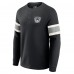 Las Vegas Raiders Darius Rucker Collection by Fanatics Black Waffle-Knit Raglan Long Sleeve Henley T-Shirt