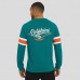 Miami Dolphins Darius Rucker Collection by Fanatics Aqua Waffle-Knit Raglan Long Sleeve Henley T-Shirt