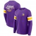 Minnesota Vikings Darius Rucker Collection by Fanatics Purple Waffle-Knit Raglan Long Sleeve Henley T-Shirt